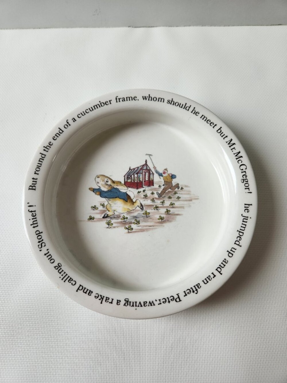 Wedgwood Peter Rabbit Beatrix Potter Mr McGregor Child’s Bowl England Collector